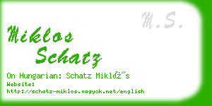 miklos schatz business card